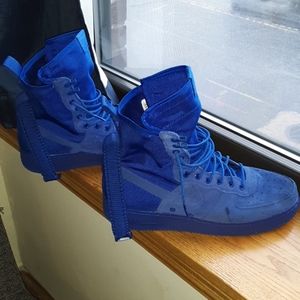 Air force one blue suede high size 13